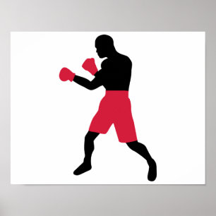 Poster Combattant de boxe