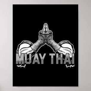 Poster Combattant Muay Thai Sports Mma Arts Martiaux Thaï