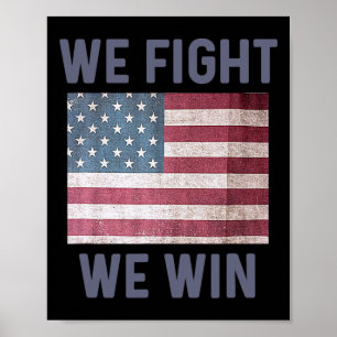 Poster Combattez Nous Gagnons Harris 2024 Dem Électoral P