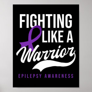 Poster Combattre Comme Un Guerrier Conception Épilepsie S