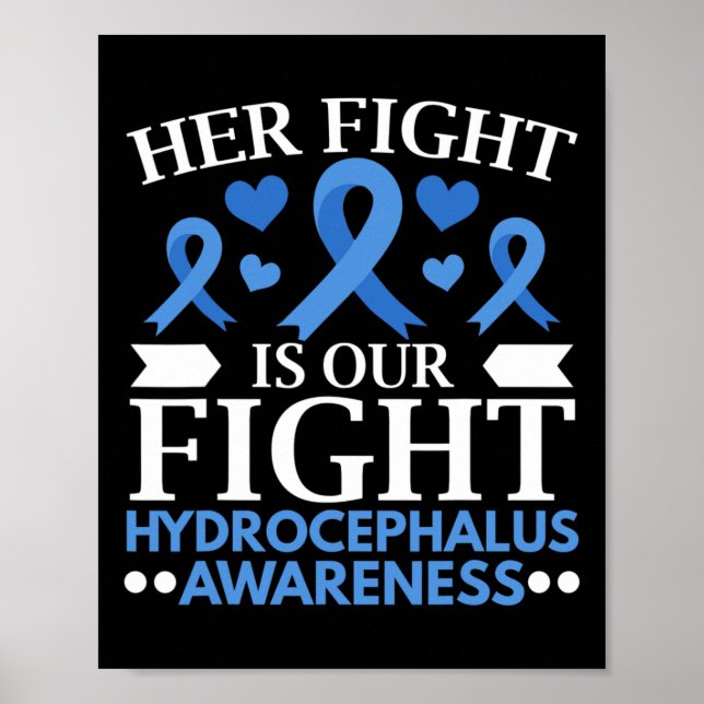 Poster Combattre Est Notre Combattre Cerveau Tumeur Hydro (Devant)