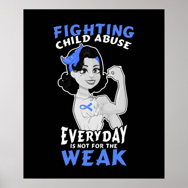 Poster Combattre La Maltraitance Des Enfants Tous Les Jou (Devant)
