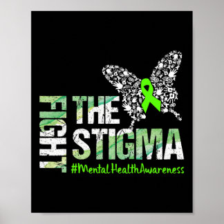 Poster Combattre le cadeau Stigma de sensibilisation à la