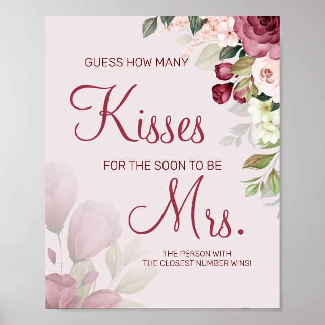 Poster Combien de baisers pour être bientôt Mme douche je (Devant)