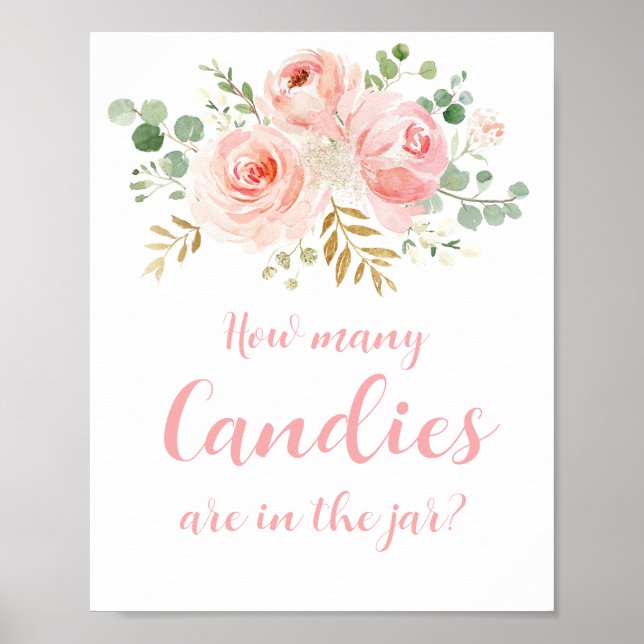 Poster Combien de bonbons sont dans le panneau de jarre (Devant)