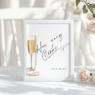 Poster Combien de bouchons sont dans le script minimalist