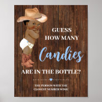 Combien de Candies AA Cowboy Baby shower Jeu