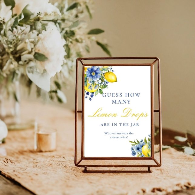 Poster Combien de citrons goutte Fête des mariées Jeu Sig (Créateur téléchargé)