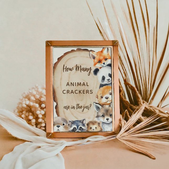 Poster Combien de crackers Baby shower Jeu Signe (Créateur téléchargé)