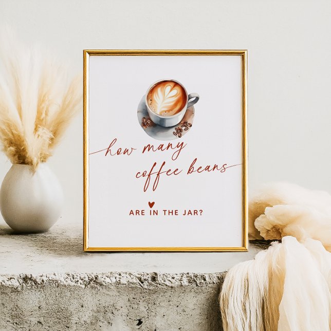 Poster Combien de Fêtes des mariées de café haricots jeu (Créateur téléchargé)