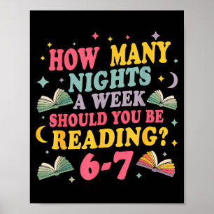 Poster Combien de nuits de lecture 67 Meme Six Seven Prof