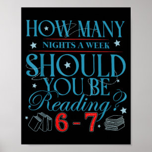 Poster Combien de nuits par semaine devriez-vous lire 6–7