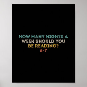 Poster Combien de nuits par semaine devriez-vous lire 6-7