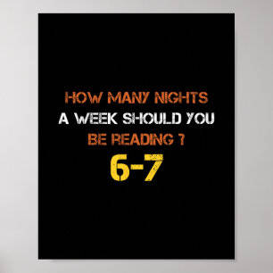 Poster Combien de nuits par semaine devriez-vous lire 6 7
