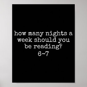 Poster Combien de nuits par semaine devriez-vous lire 6 7