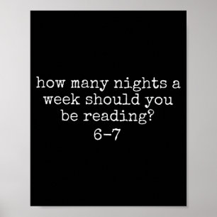 Poster Combien de nuits par semaine devriez-vous lire 6 7