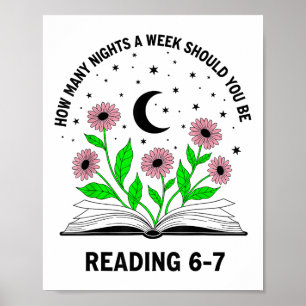 Poster Combien de soirs par semaine devriez-vous lire 6-7