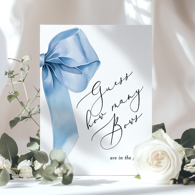 Poster Combien de vaches sont dans le baby shower bleu po (Créateur téléchargé)