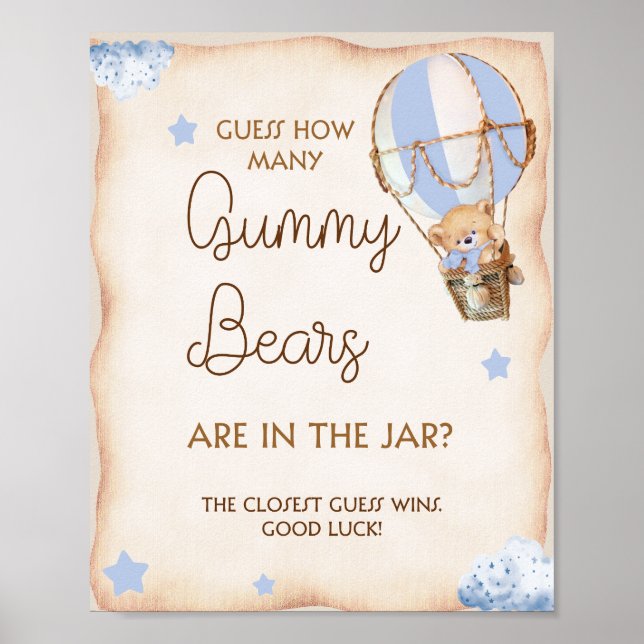 Poster Combien D'Ours Gummy Sont Dans Le Jeu Jar (Devant)