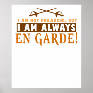 Poster Combinaison de compétition d'escrime sportive Fleu