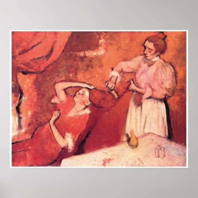 Poster Combing the Hair, c. 1892-95, Edgar Degas (Devant)