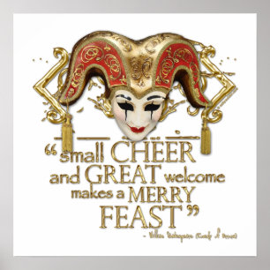 Poster Comedy Of Errors Feast Quote (Gold Version)