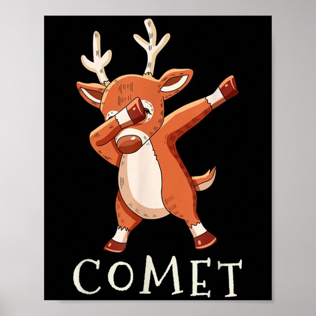 Poster Comet Santas Reindeers Family Matching Outfit Chri (Devant)