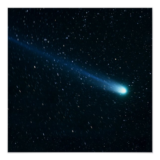 Poster Comète dans le ciel nocturne (Devant)