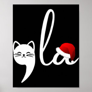 Poster Comma de chats amusants La Kamala Harris Noël Père
