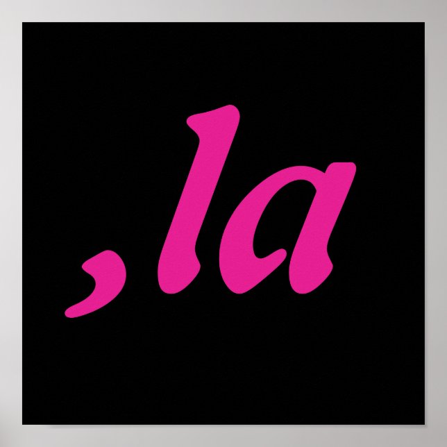 Poster Comma La Kamala Harris - Conception de texte custo (Devant)