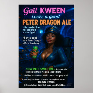 Poster Commandant Gail Kween adore Peter Dragon Ale