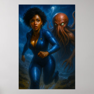 Poster Commandant Gail Kween contre Pieuvre Grotesque   A