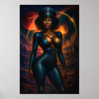 Poster Commandant Gail Kween | Glamour Sci-Fi 2025