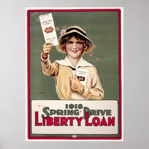 Poster Commande de titre d'emprunt de guerre de WWI