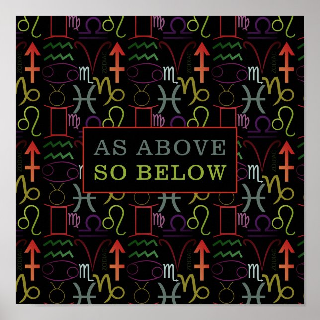 Poster Comme Ci-Dessous, Astrological (Devant)