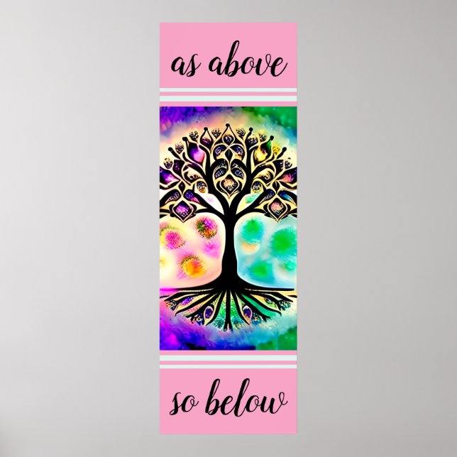 Poster Comme ci-dessus So Below Tree of Life Inspirationa (Devant)
