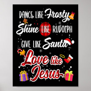 Poster Comme Frosty Shine Rudolph Donner Père Noël Amour