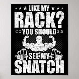 Poster Comme Mon Rack, Vous Devriez Voir Mon Bodybuilding