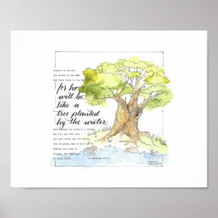 Poster "Comme un arbre planté au bord de l'eau" - Wall Ar