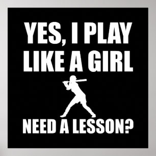 Poster Comme un base-ball de fille