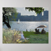 COMME UN SEURAT PEINTURE Riverside Park NYC