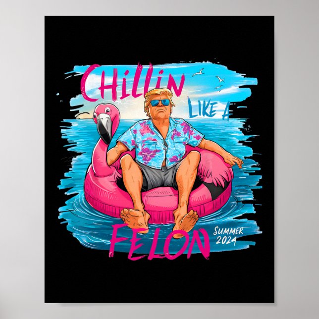 Poster Comme Un Trump Felon Pour Le Président 2024 1 (Devant)