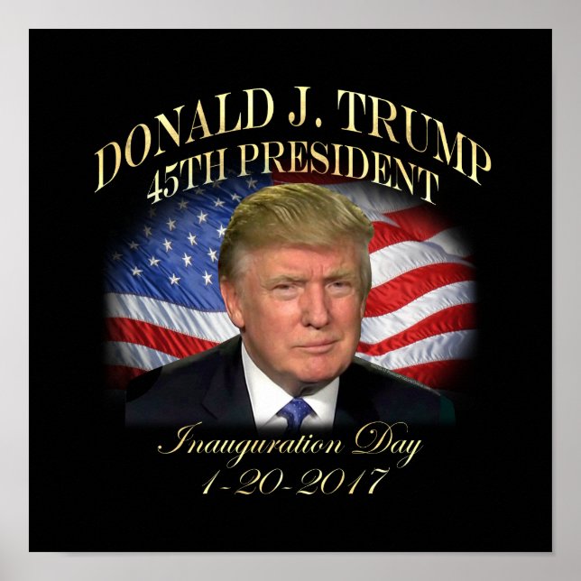 Poster Commémoration de l'investiture du président Donald (Devant)
