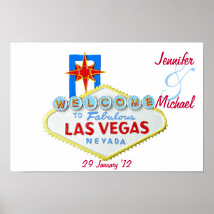 Poster Commémoration personnalisée de Las Vegas