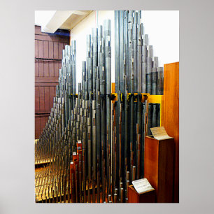 Poster COMMENCER AU-DESSOUS DE $20 - tuyaux d'organe de