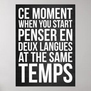 Poster Commencer Penser En Deux Langues Au Même Temps
