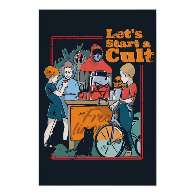 Poster Commençons un culte Éffrayant d'Halloween pour les (Devant)