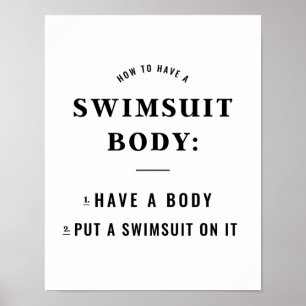 Poster Comment avoir un corps de maillot de bain IMPRIMER