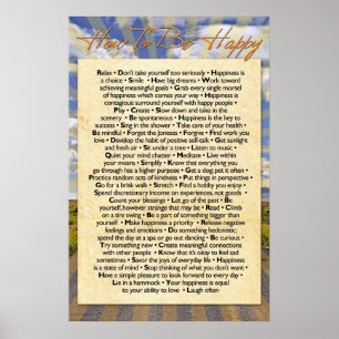 Poster Comment être heureux