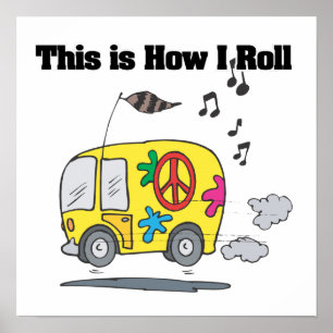 Poster Comment je roule (Hippie Van)